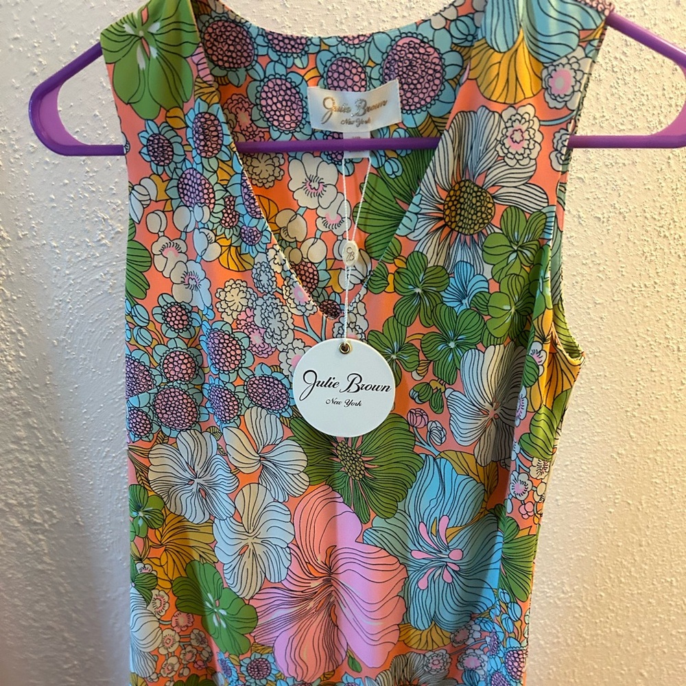 NWT Julie Brown Dress Floral Retro